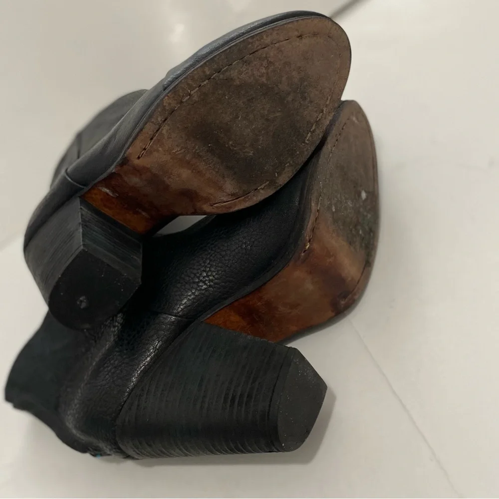Rag&Bone Newburry Italian Black Leather Ankle Boots Size 40 - Picture 8 of 15